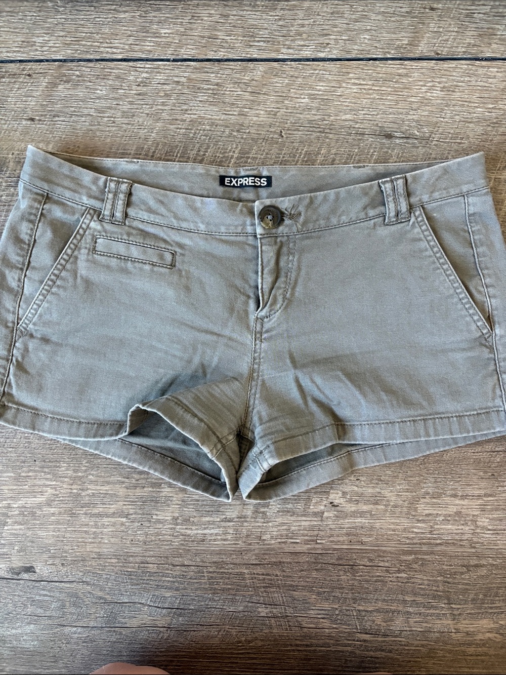 Vintage low rise Express Women's Olive Utility Jean Shorts